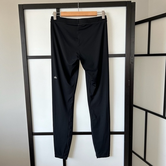 [M] Alo Yoga Women’s Black Running High Waist Trinity Legging Front Tie Waist - Picture 6 of 8